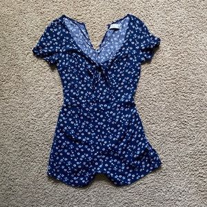 Hollister navy floral romper (size S)